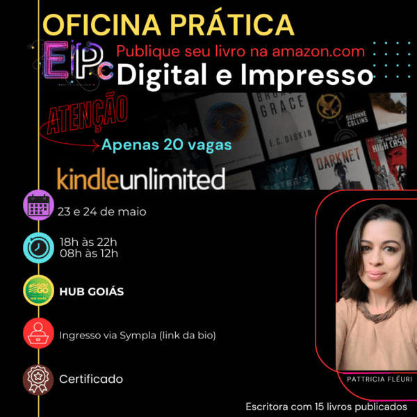 Oficina prática publique o seu livro na plataforma da amazon.com de forma gratuita e independente