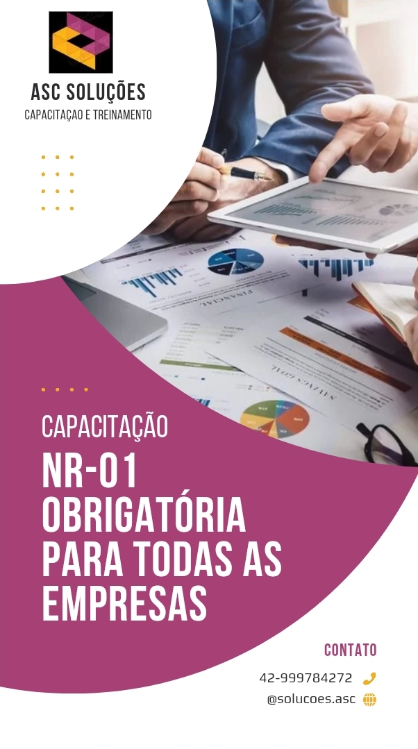 NR1 - Obrigatória para todas as empresas públicas e privadas