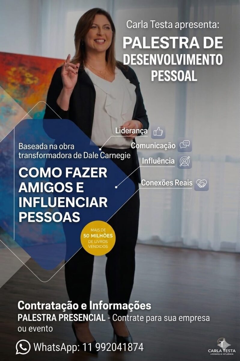 Palestra: Desenvolvimento Pessoal – Como Fazer Amigos e Influenciar Pessoas