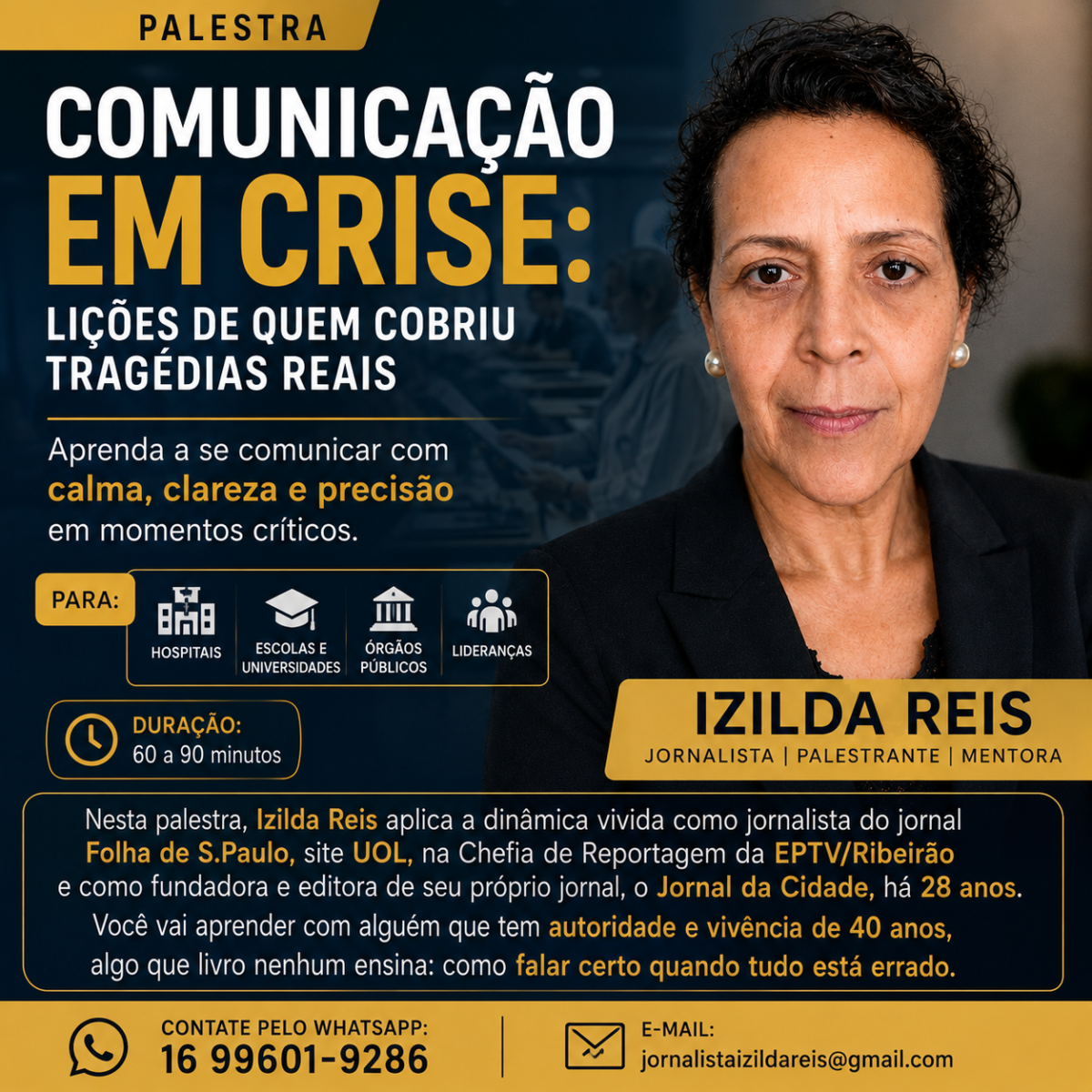 Comunicação em CRISE. Aprenda com quem cobriu tragédias reais.