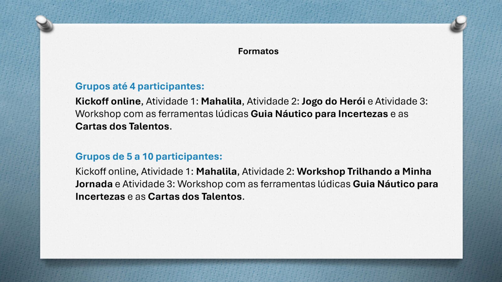 Jornada Lúdica de Autoconhecimento