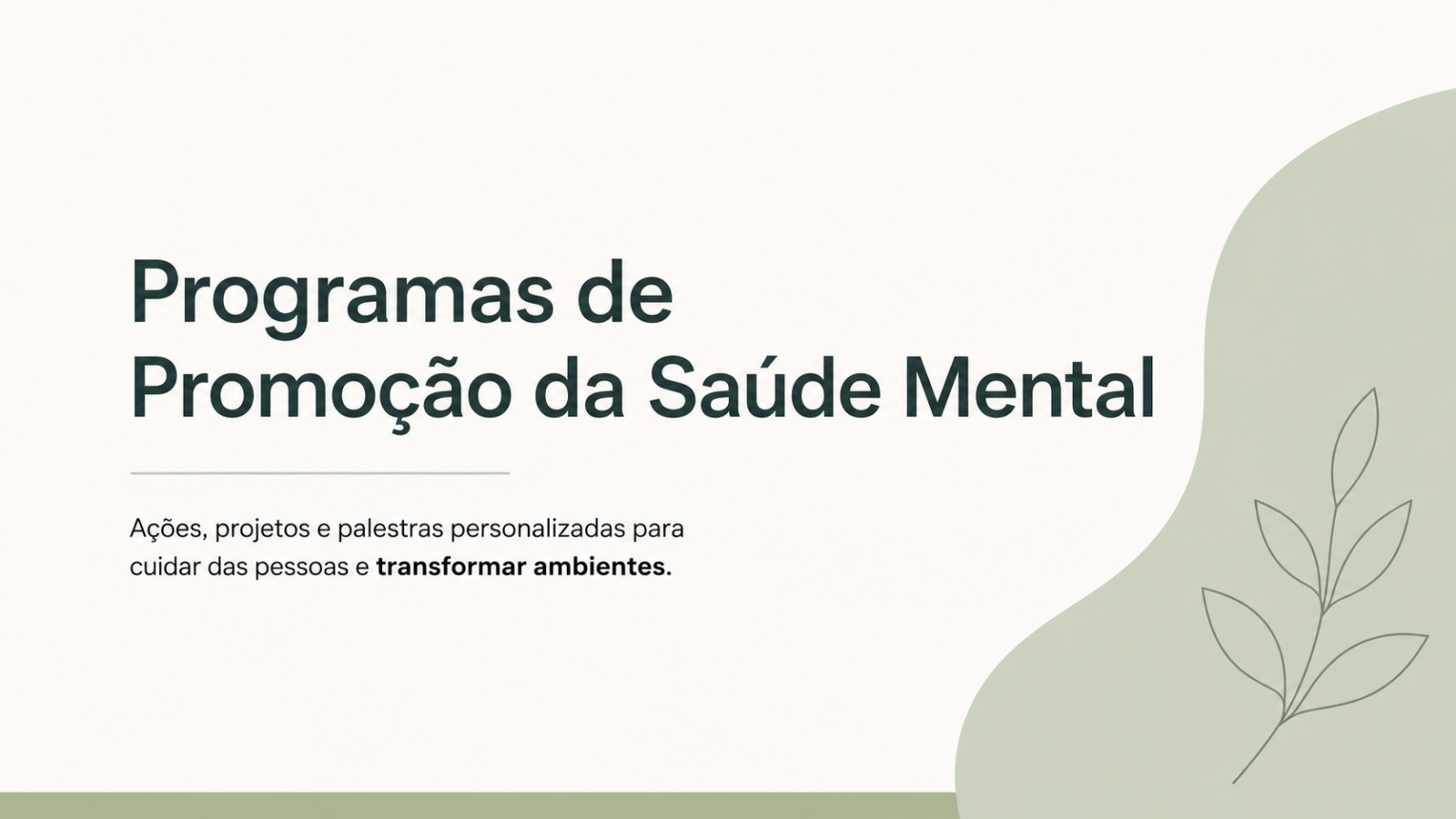Programa de Promoção da Saúde Mental