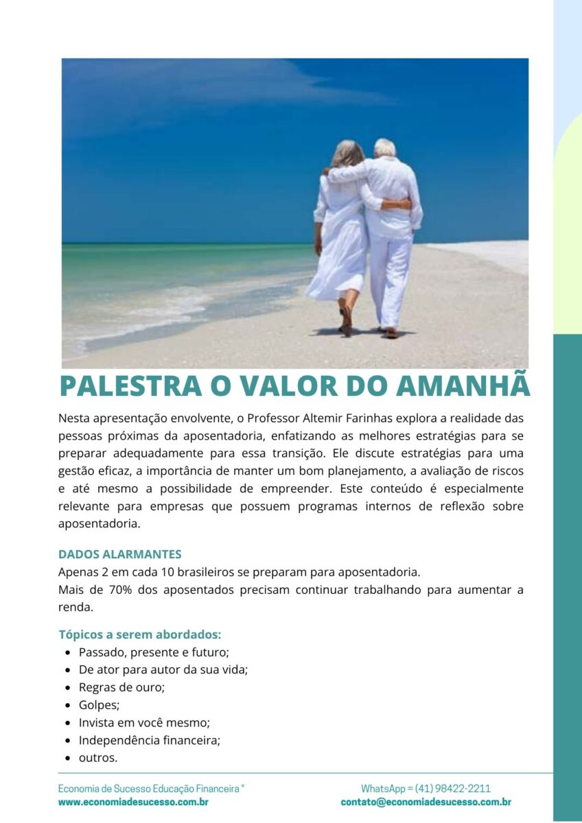 O VALOR DO AMANHÃ