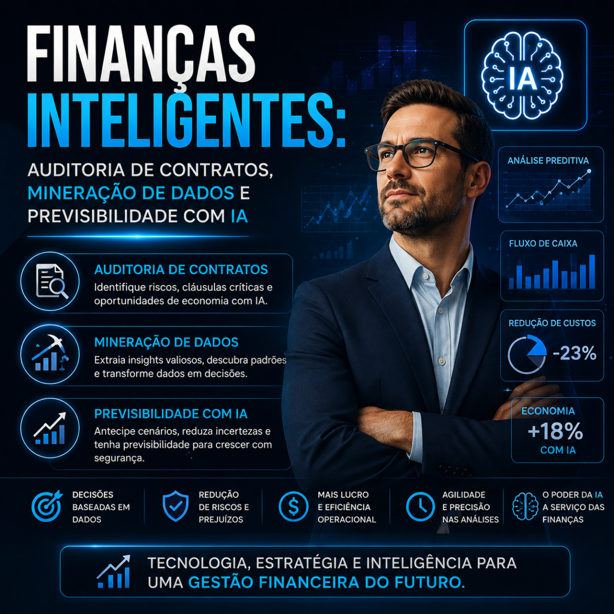 Finanças Inteligentes: Auditoria de Contratos, Mineração de Dados e Previsibilidade com IA