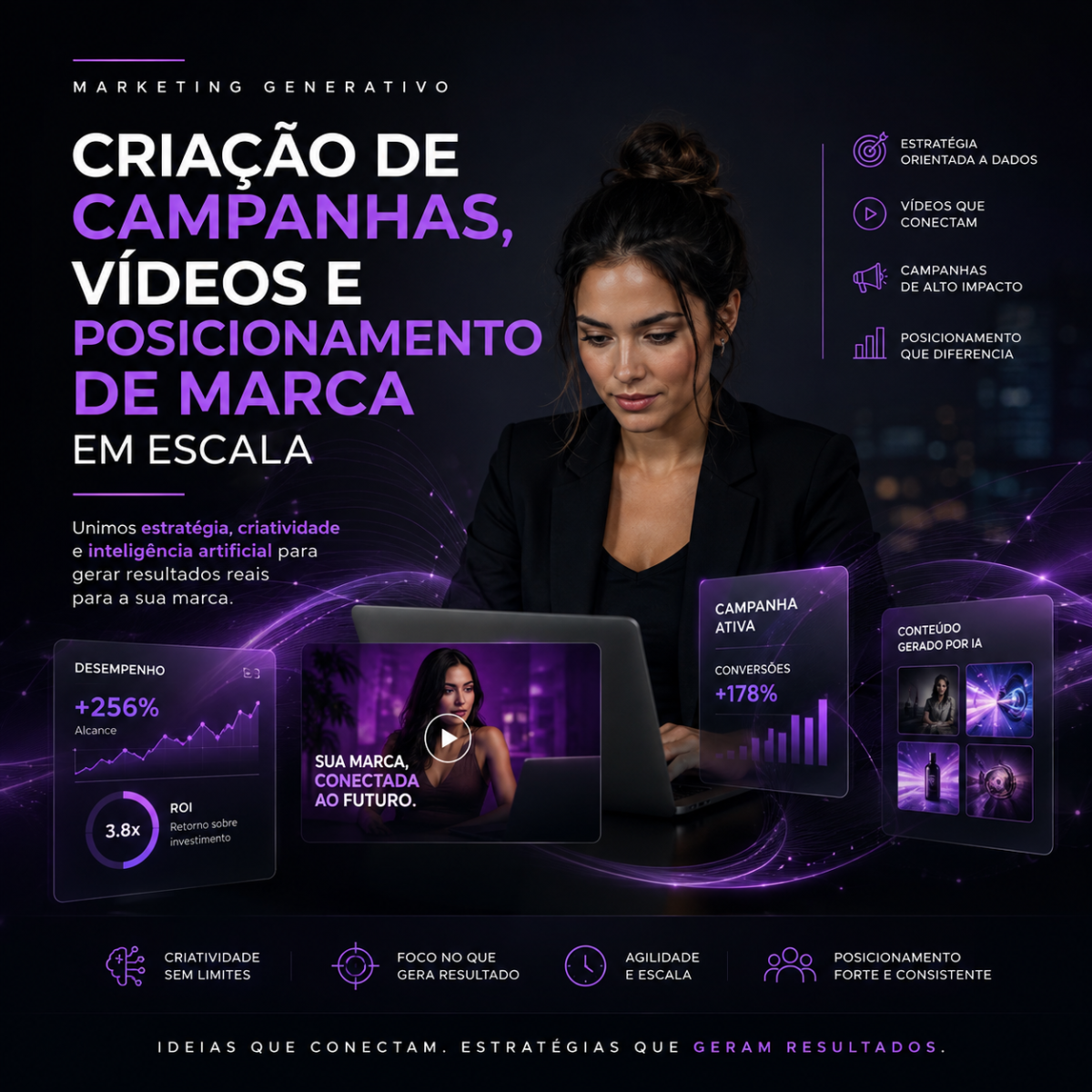 Marketing Generativo: Criação de Campanhas, Vídeos e Posicionamento de Marca em Escala