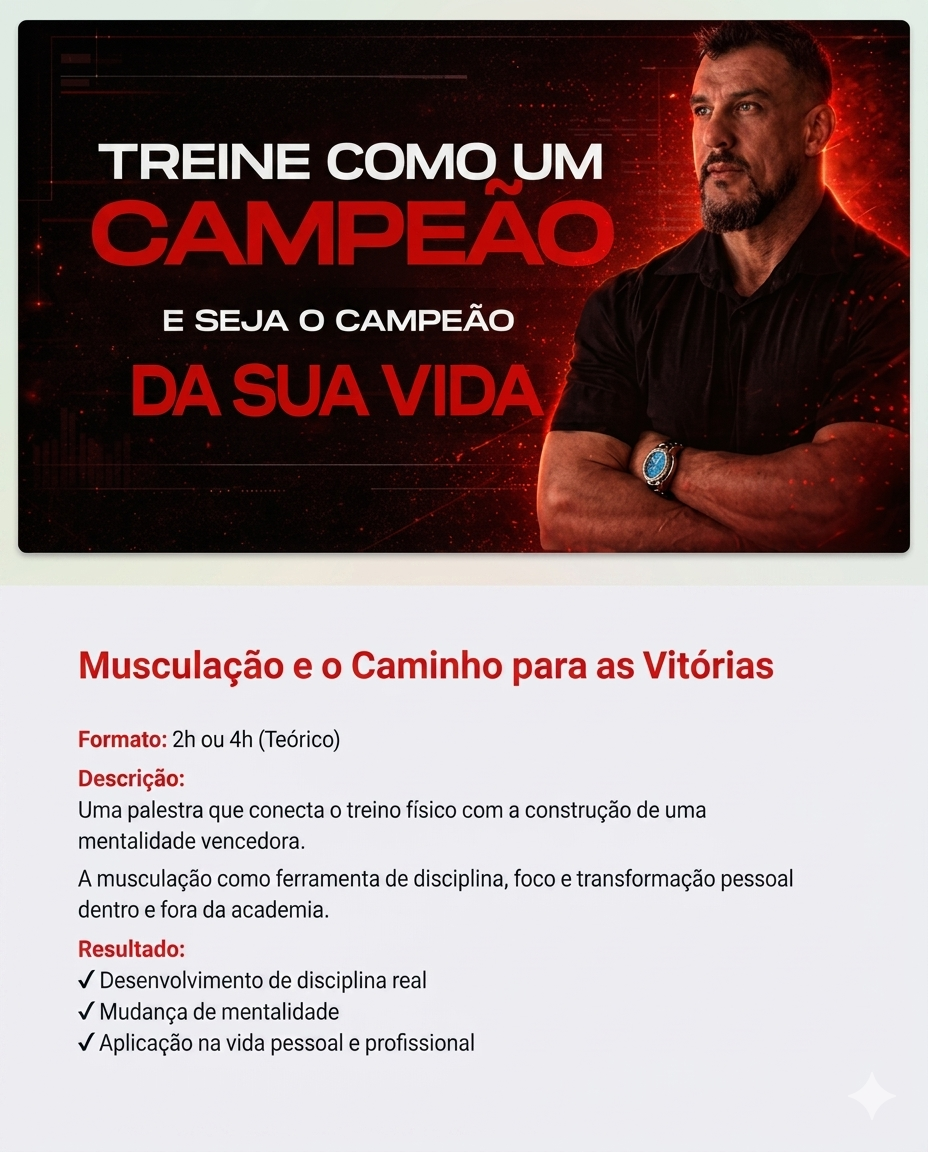 Treine como um campeão e seja o Campeão da sua Vida