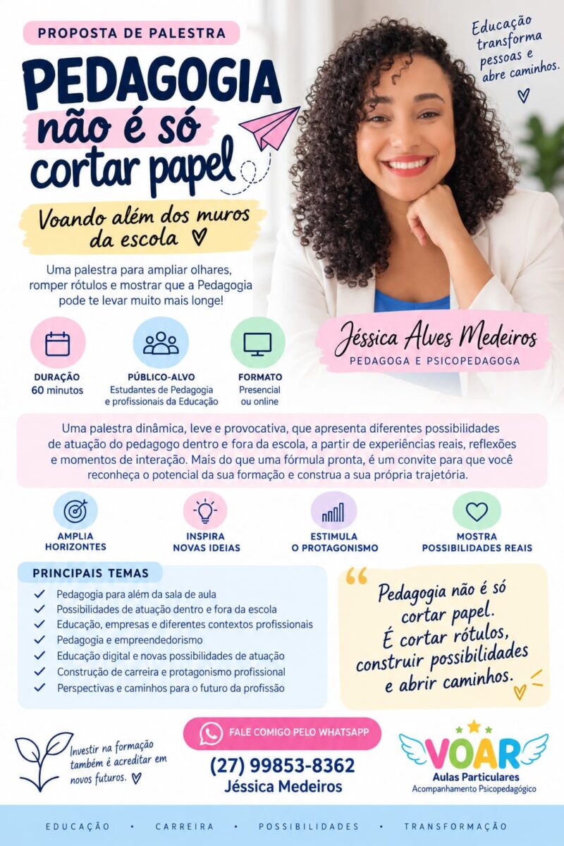 Pedagogia não é só cortar papel. Voando além dos muros da escola.