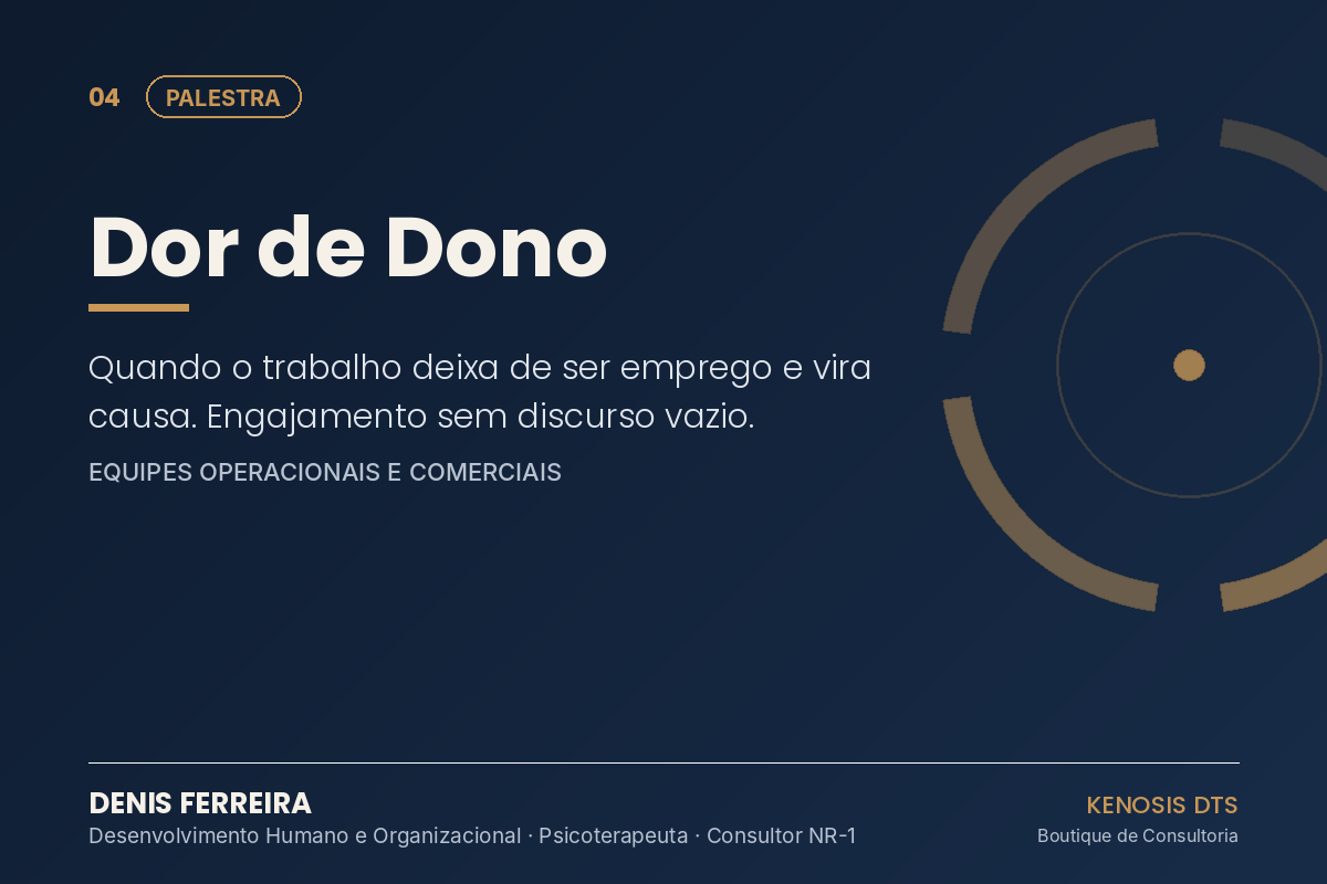 Dor de Dono: quando o trabalho deixa de ser emprego e vira causa