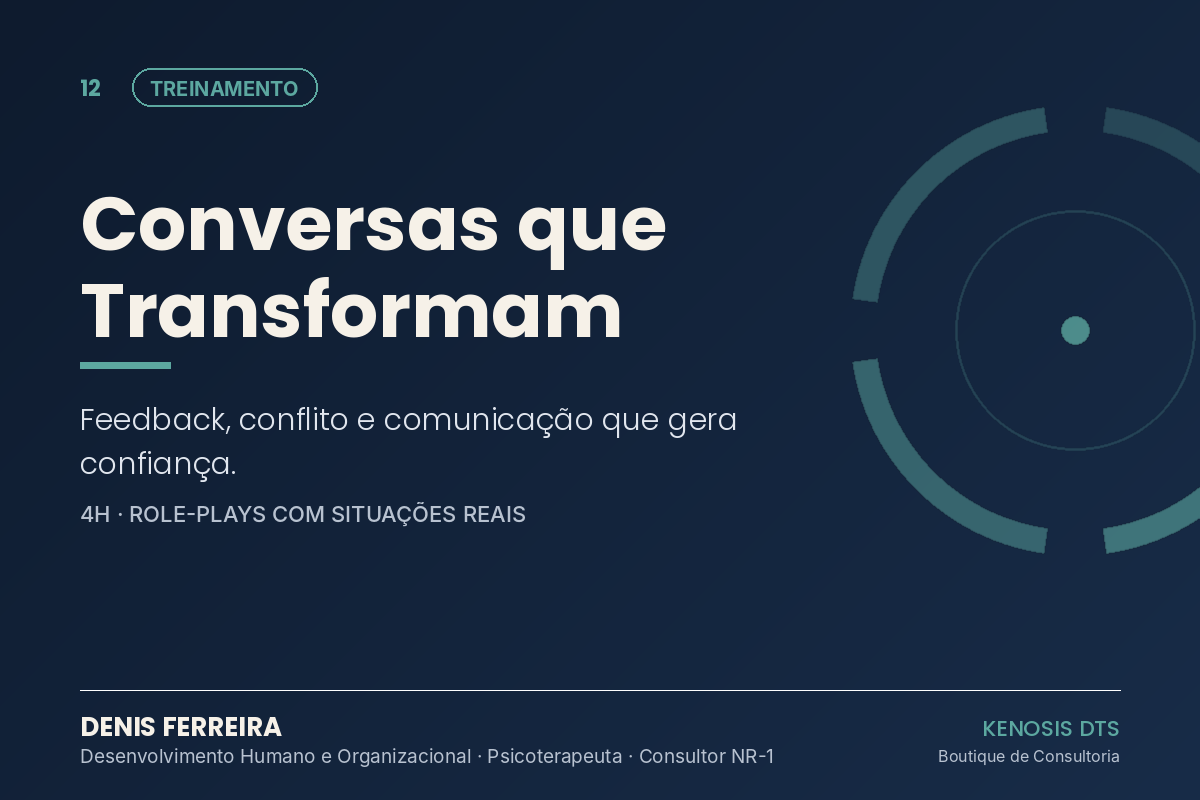 Conversas que Transformam: feedback, conflito e comunicação que gera confiança