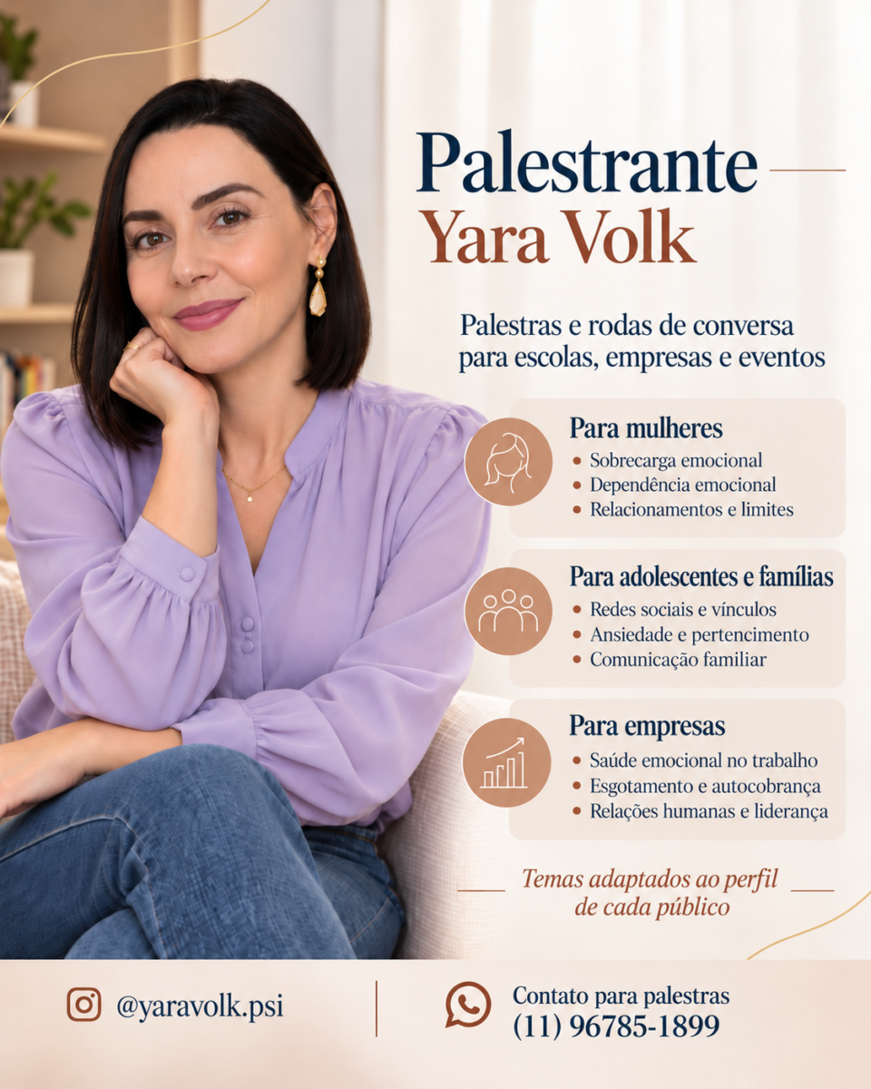 1-Você é forte ou apenas aprendeu a suportar tudo 2-Conectados com o mundo, desconectados de si. 3-EPIs Psicológicos: quem protege sua saúde emocional no trabalho? 5- Bullying não é brincadeira, é sofrimento real. 6-Mulheres Malabaristas